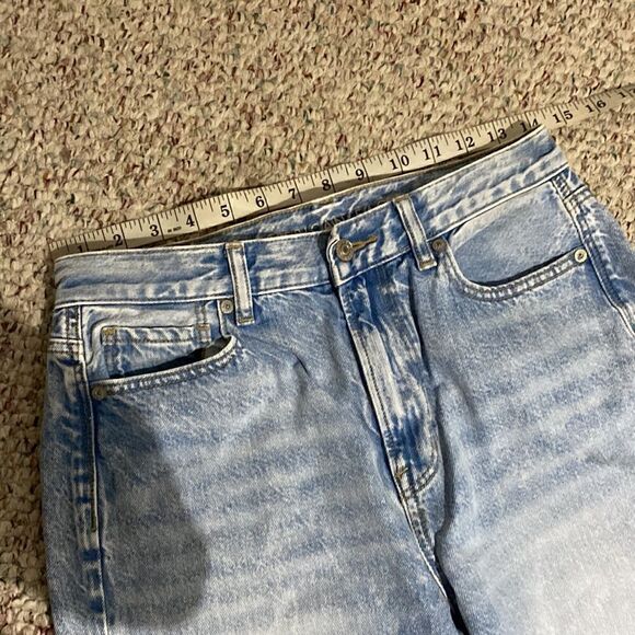 American Eagle Light Wash High Waist Distressed Stretch Jeans Womens Size 4 - Picture 5 of 7
